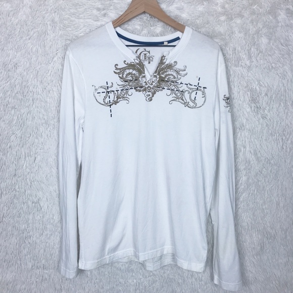 GUESS Other - SOLD CLEARANCE Guess Graphic Tee Long Sleeve WHITE